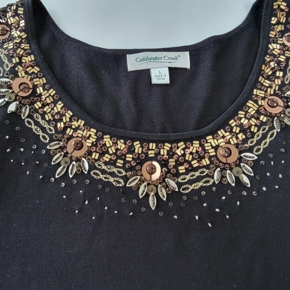 Coldwater Creek Cotton and Silk Sleeveless Top Size Large EUC - Picture 2 of 7